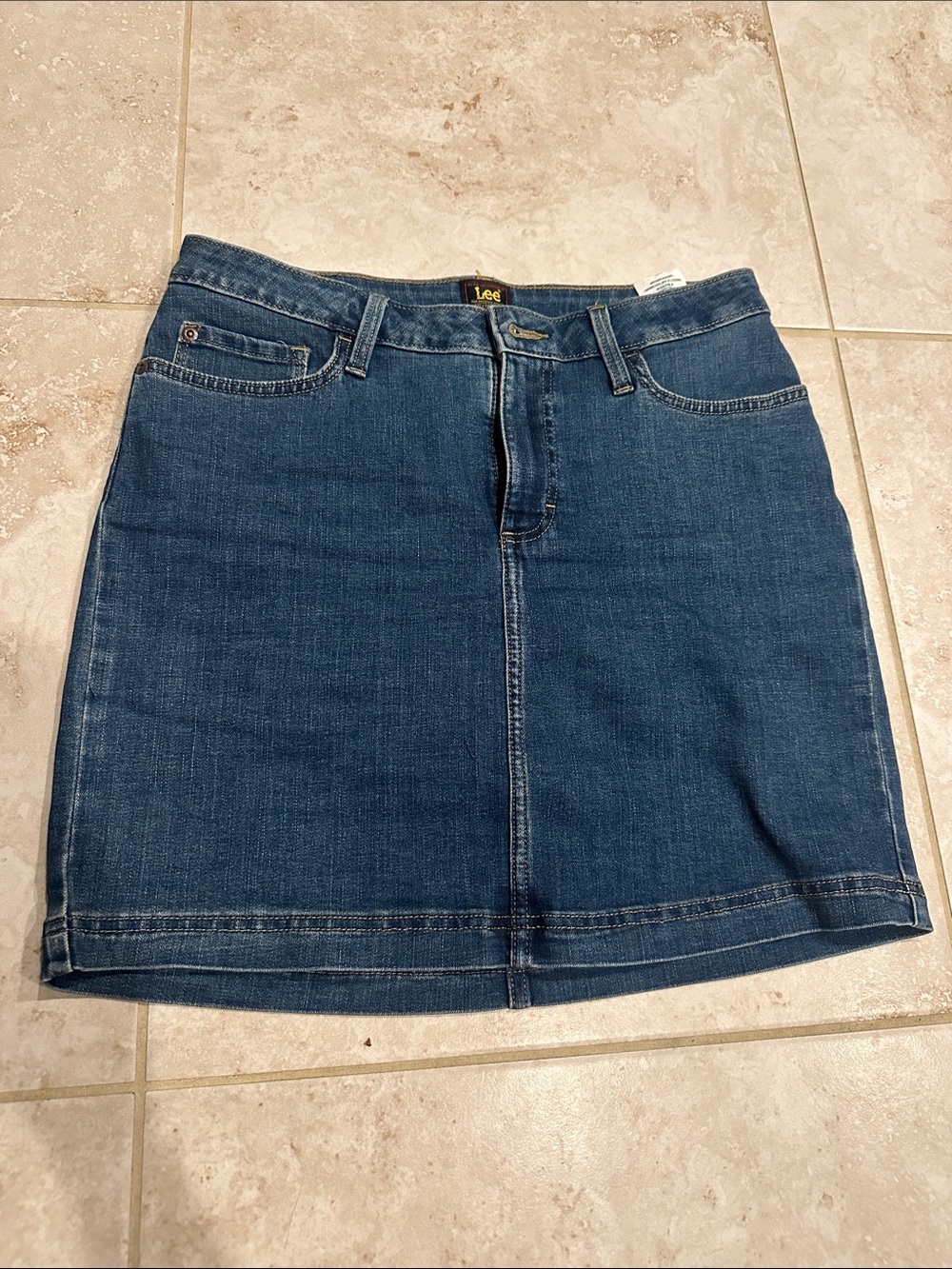 Lee Dark Blue Denim Mini Skirt